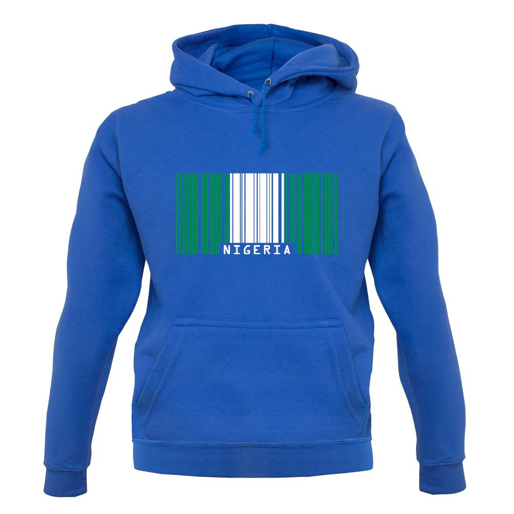 Nigeria Barcode Style Flag unisex hoodie