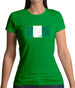 Nigeria Grunge Style Flag Womens T-Shirt