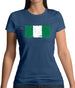 Nigeria Grunge Style Flag Womens T-Shirt