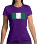 Nigeria Grunge Style Flag Womens T-Shirt