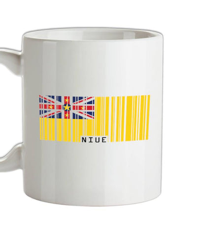 Niue Barcode Style Flag Ceramic Mug