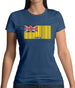 Niue Barcode Style Flag Womens T-Shirt