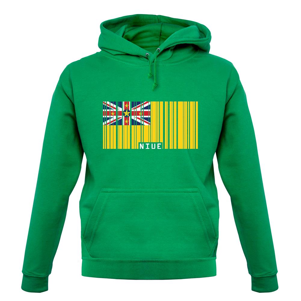 Niue Barcode Style Flag unisex hoodie
