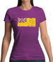 Niue Grunge Style Flag Womens T-Shirt