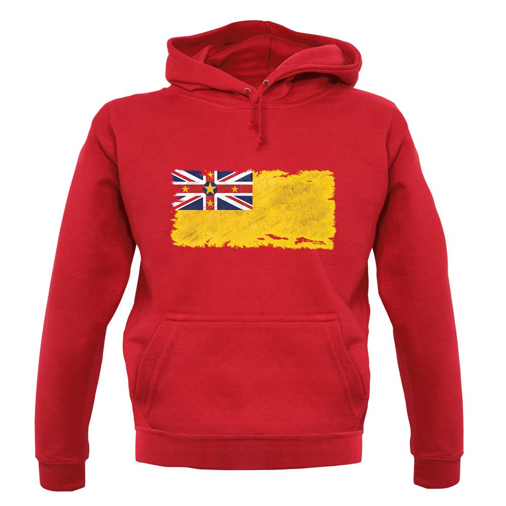 Niue Grunge Style Flag unisex hoodie