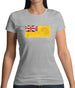 Niue Grunge Style Flag Womens T-Shirt