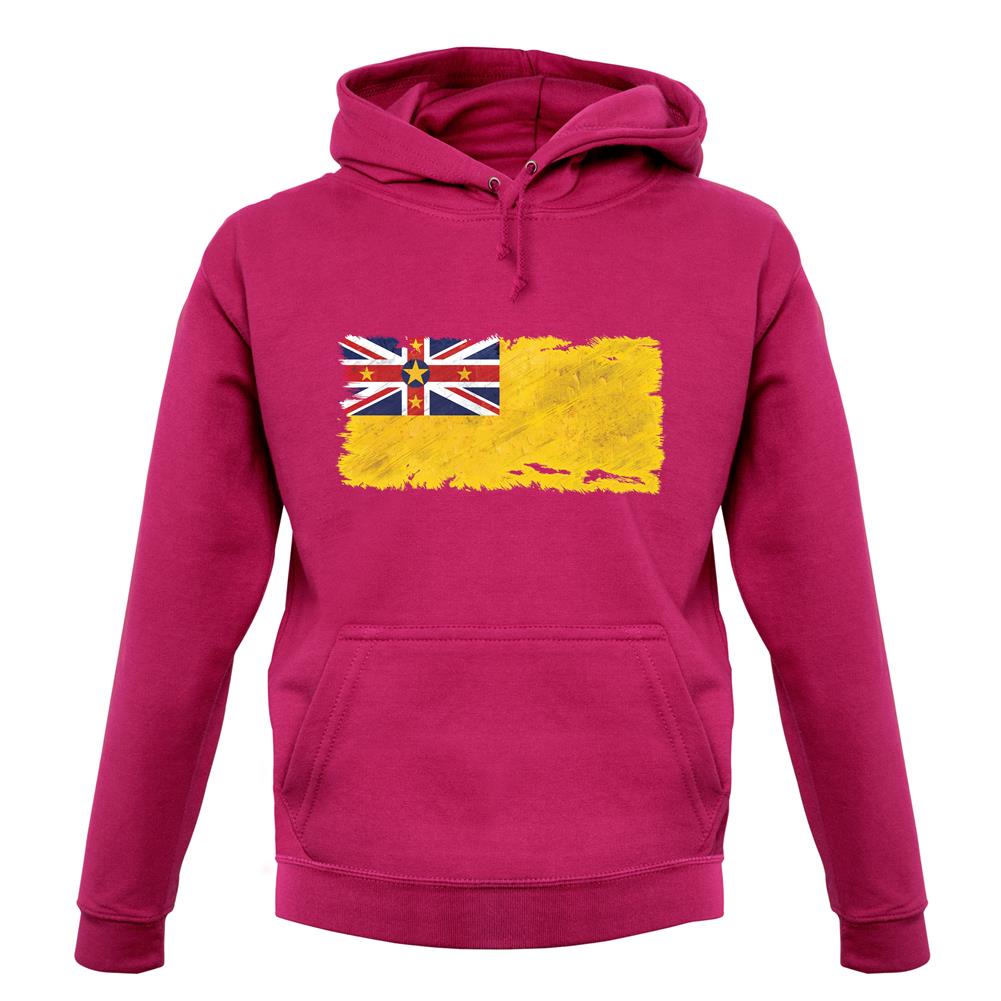 Niue Grunge Style Flag unisex hoodie