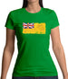 Niue Grunge Style Flag Womens T-Shirt