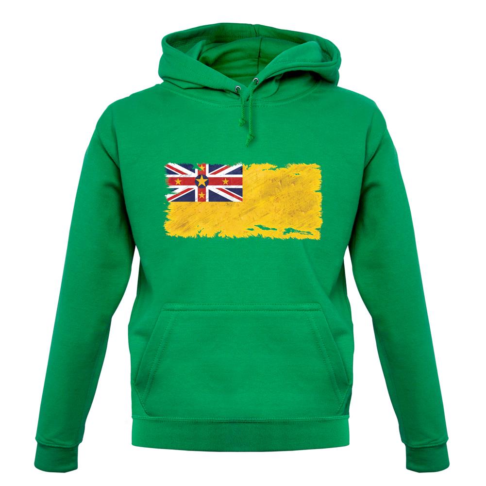 Niue Grunge Style Flag unisex hoodie