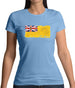 Niue Grunge Style Flag Womens T-Shirt