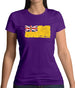 Niue Grunge Style Flag Womens T-Shirt