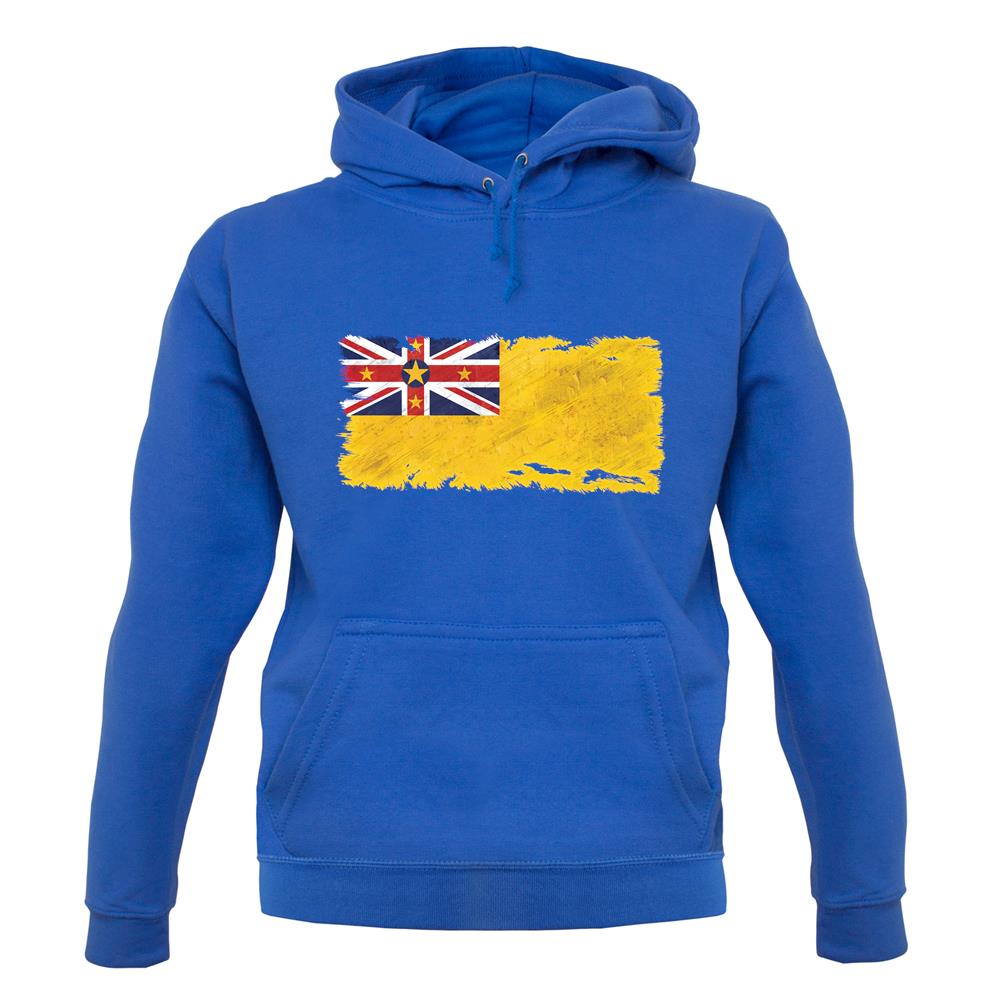 Niue Grunge Style Flag unisex hoodie
