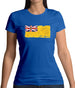 Niue Grunge Style Flag Womens T-Shirt