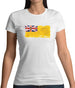 Niue Grunge Style Flag Womens T-Shirt