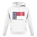 North Carolina  Barcode Style Flag unisex hoodie