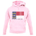 North Carolina  Barcode Style Flag unisex hoodie