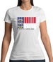 North Carolina  Barcode Style Flag Womens T-Shirt