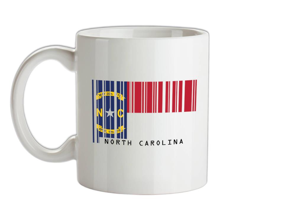 North Carolina Barcode Style Flag Ceramic Mug