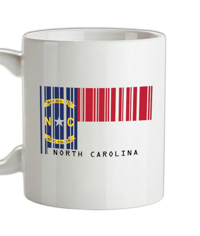 North Carolina Barcode Style Flag Ceramic Mug