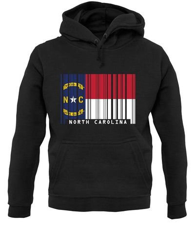 North Carolina  Barcode Style Flag unisex hoodie
