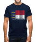North Carolina  Barcode Style Flag Mens T-Shirt