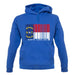 North Carolina  Barcode Style Flag unisex hoodie