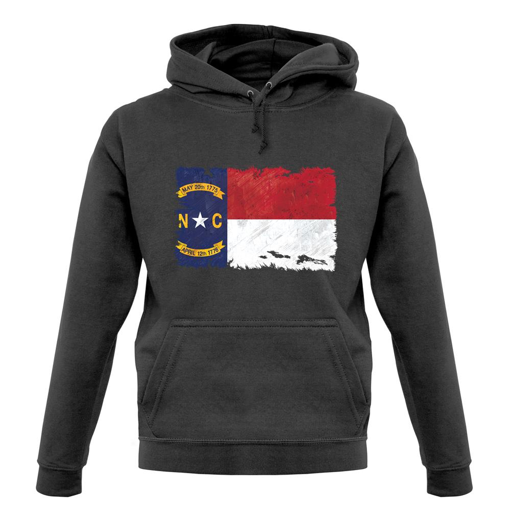 North Carolina Grunge Style Flag unisex hoodie