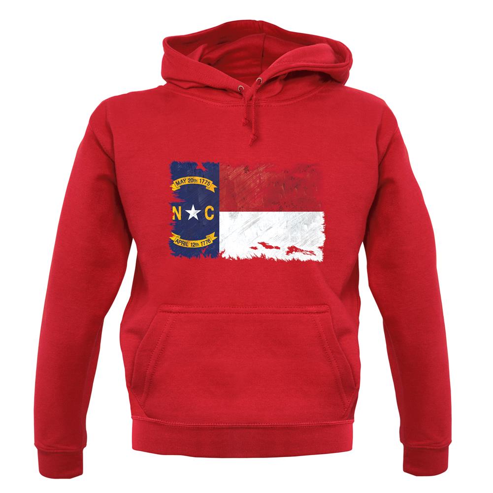 North Carolina Grunge Style Flag unisex hoodie