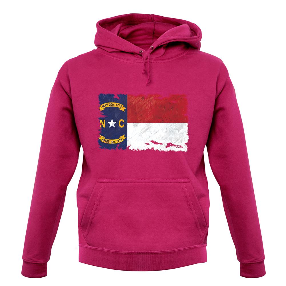 North Carolina Grunge Style Flag unisex hoodie