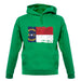 North Carolina Grunge Style Flag unisex hoodie