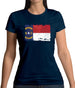 North Carolina Grunge Style Flag Womens T-Shirt