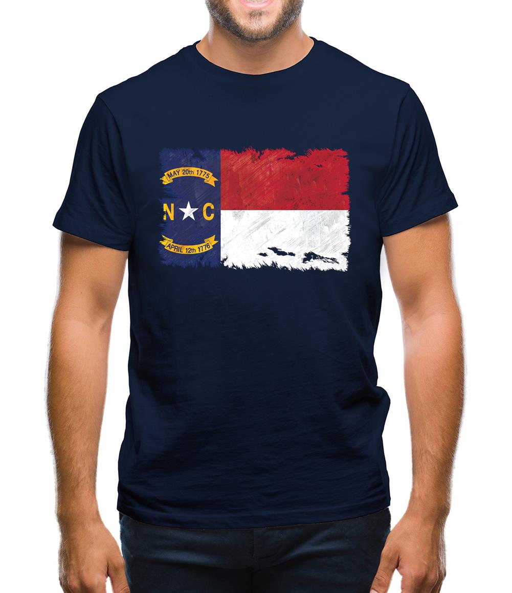 North Carolina Grunge Style Flag Mens T-Shirt