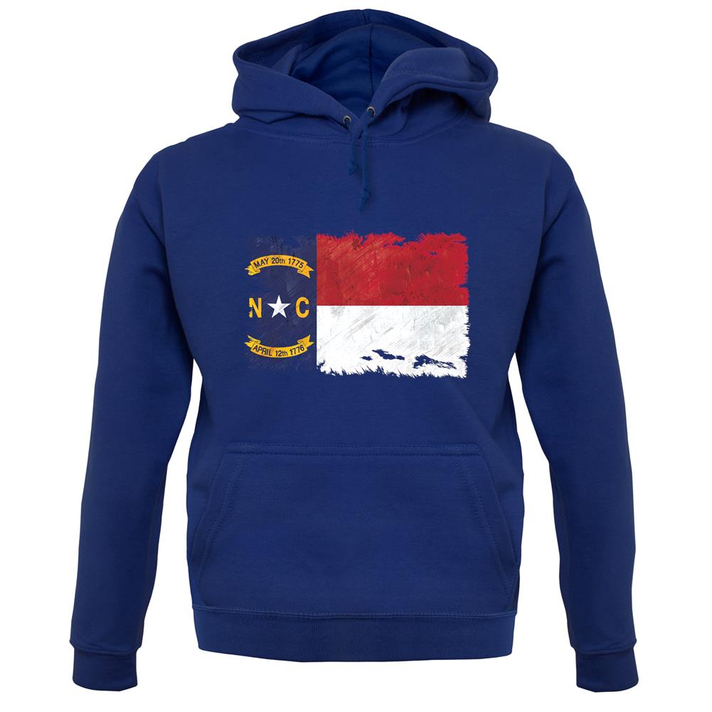 North Carolina Grunge Style Flag unisex hoodie