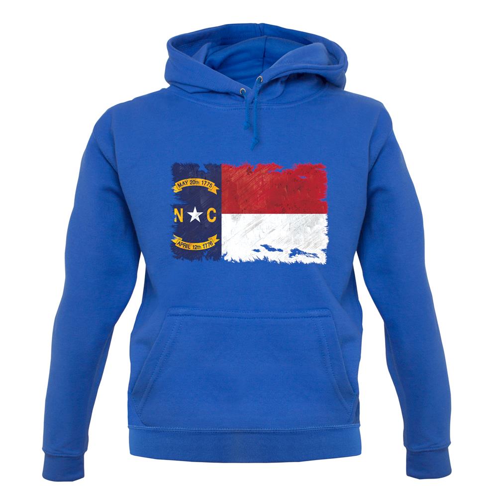 North Carolina Grunge Style Flag unisex hoodie