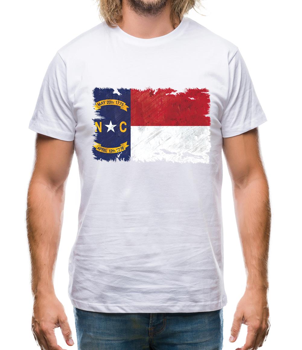 North Carolina Grunge Style Flag Mens T-Shirt