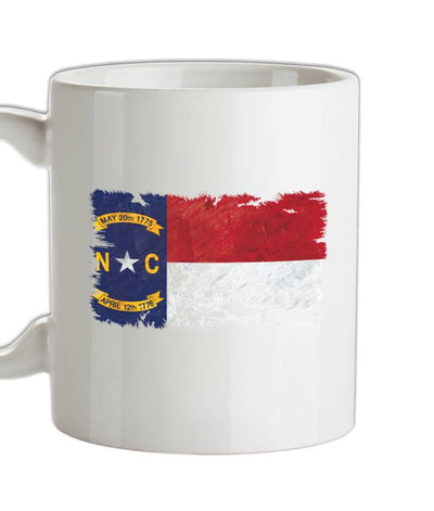 North Carolina Grunge Style Flag Ceramic Mug