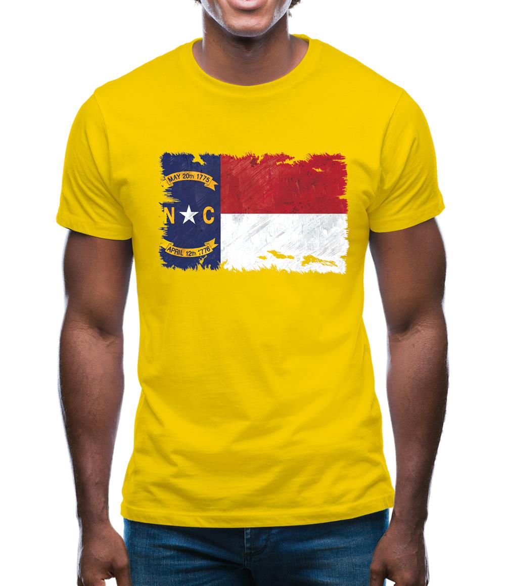 North Carolina Grunge Style Flag Mens T-Shirt