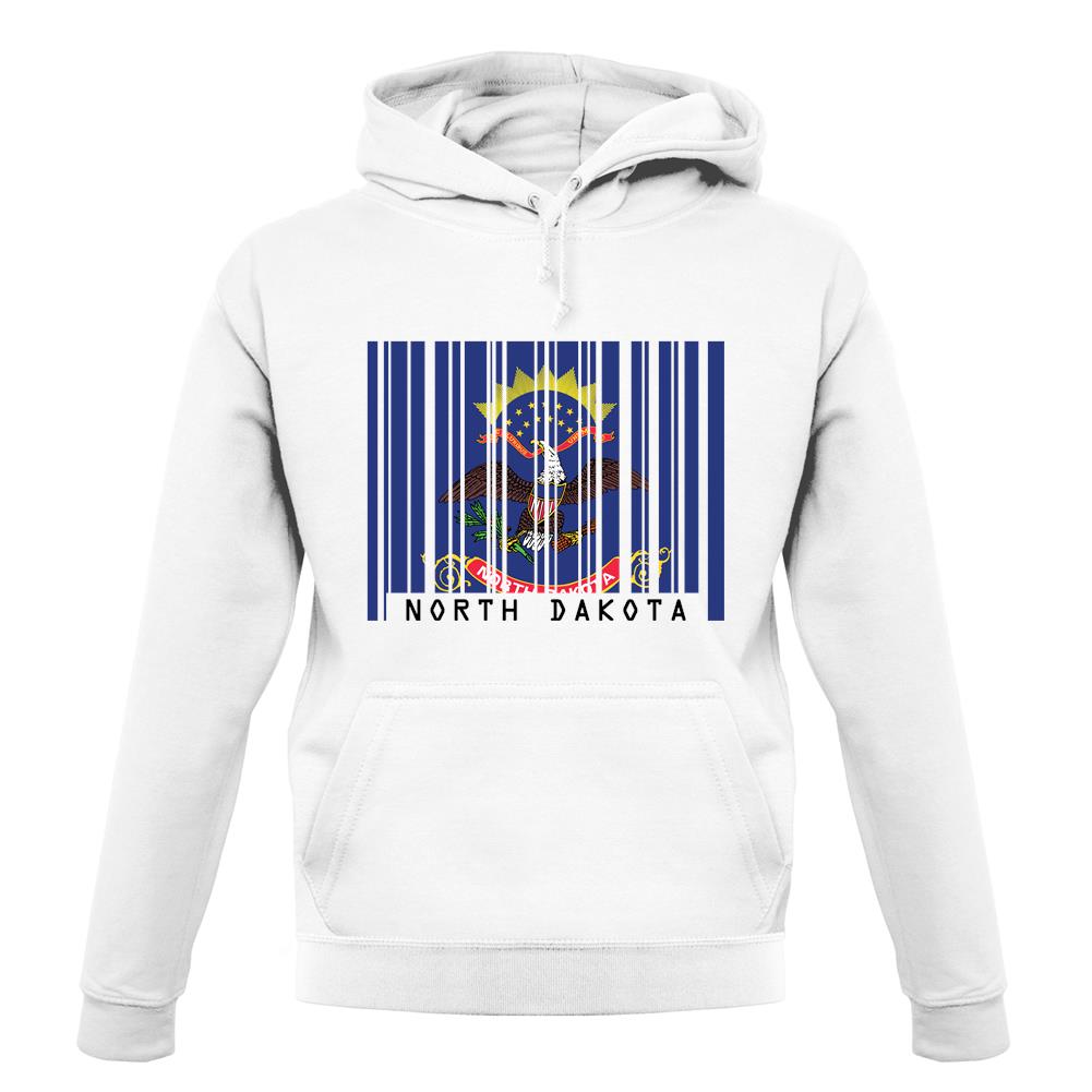 North Dakota  Barcode Style Flag unisex hoodie
