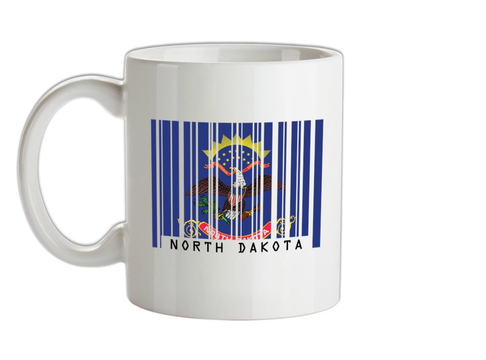North Dakota Barcode Style Flag Ceramic Mug