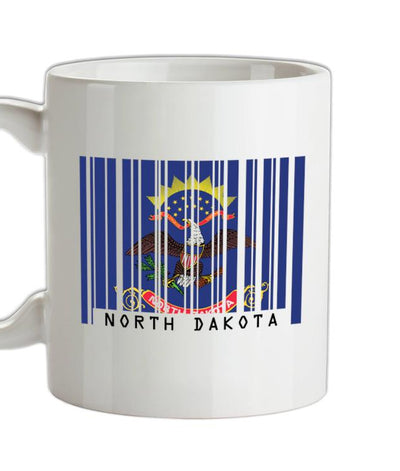 North Dakota Barcode Style Flag Ceramic Mug