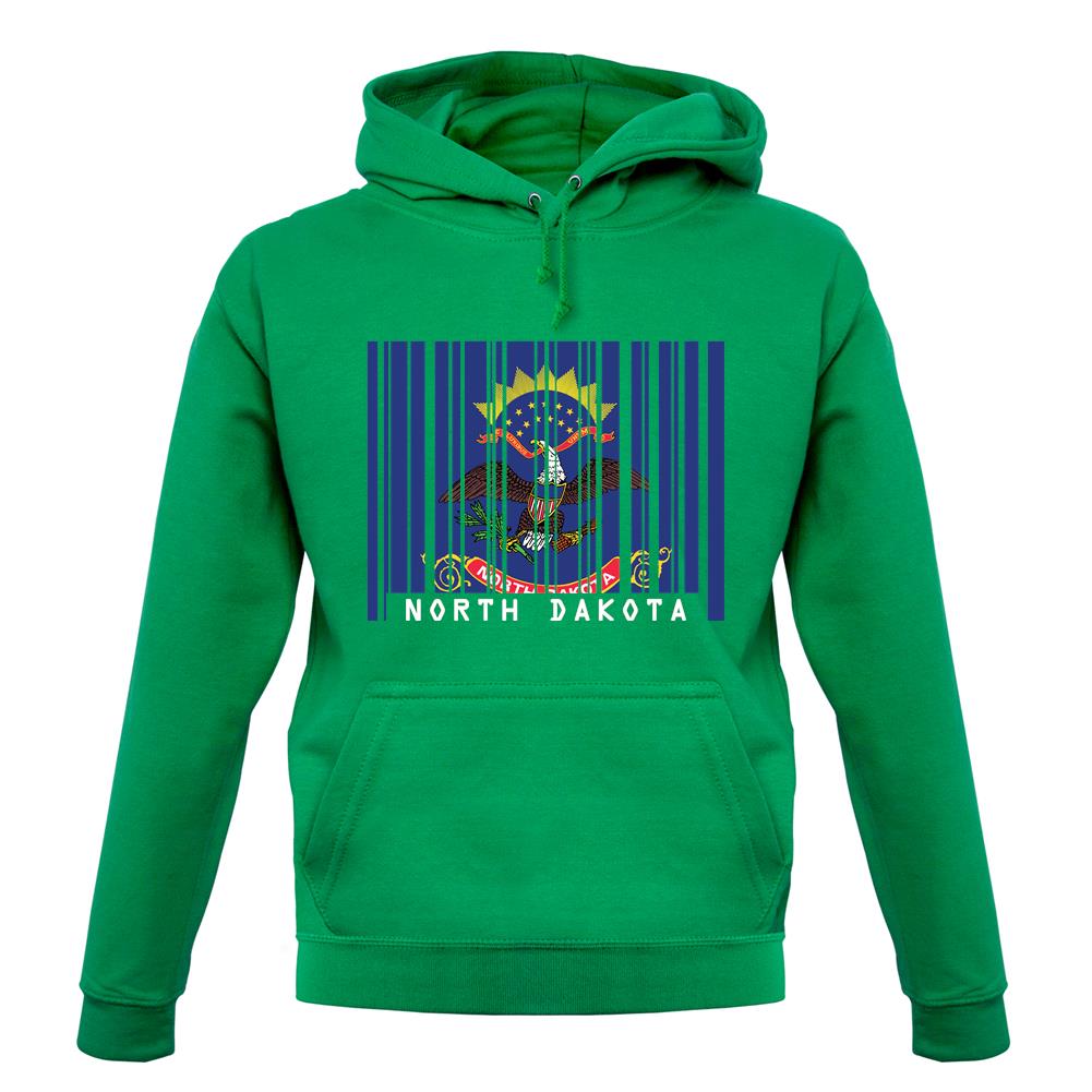 North Dakota  Barcode Style Flag unisex hoodie