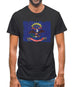 North Dakota Grunge Style Flag Mens T-Shirt