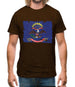 North Dakota Grunge Style Flag Mens T-Shirt