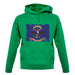 North Dakota Grunge Style Flag unisex hoodie