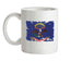 North Dakota Grunge Style Flag Ceramic Mug