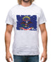North Dakota Grunge Style Flag Mens T-Shirt