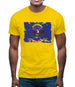 North Dakota Grunge Style Flag Mens T-Shirt