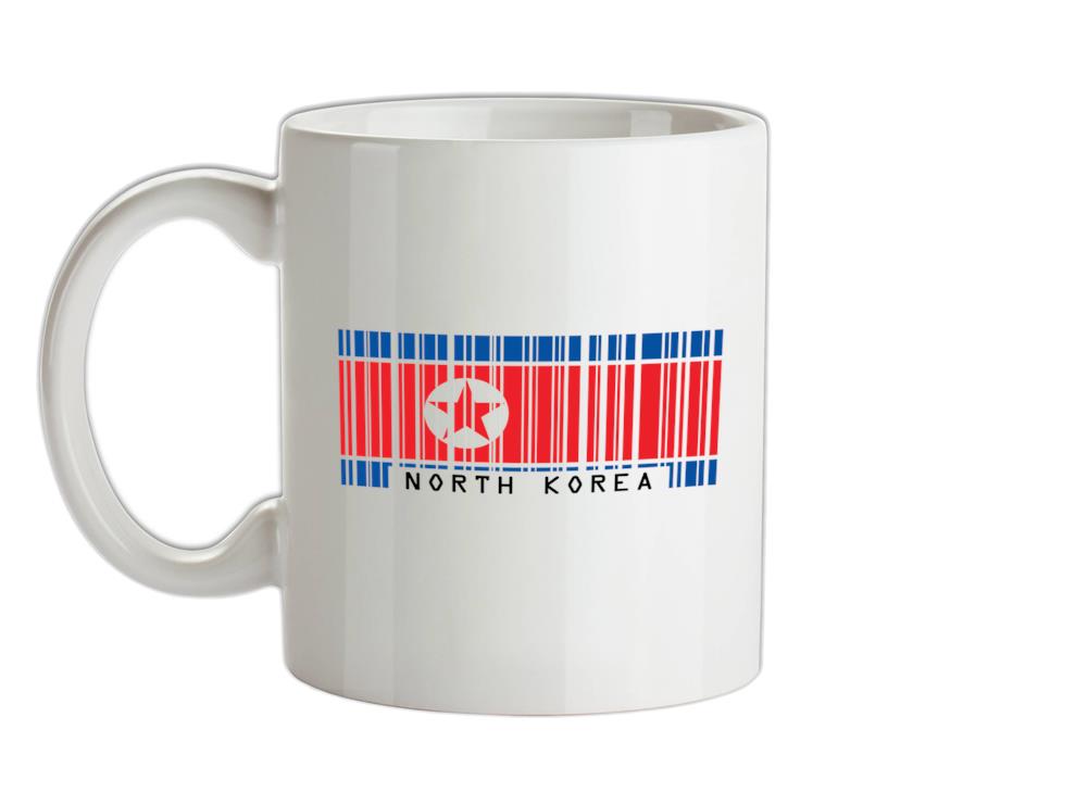 North Korea Barcode Style Flag Ceramic Mug