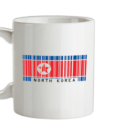 North Korea Barcode Style Flag Ceramic Mug