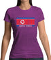 North Korea  Barcode Style Flag Womens T-Shirt